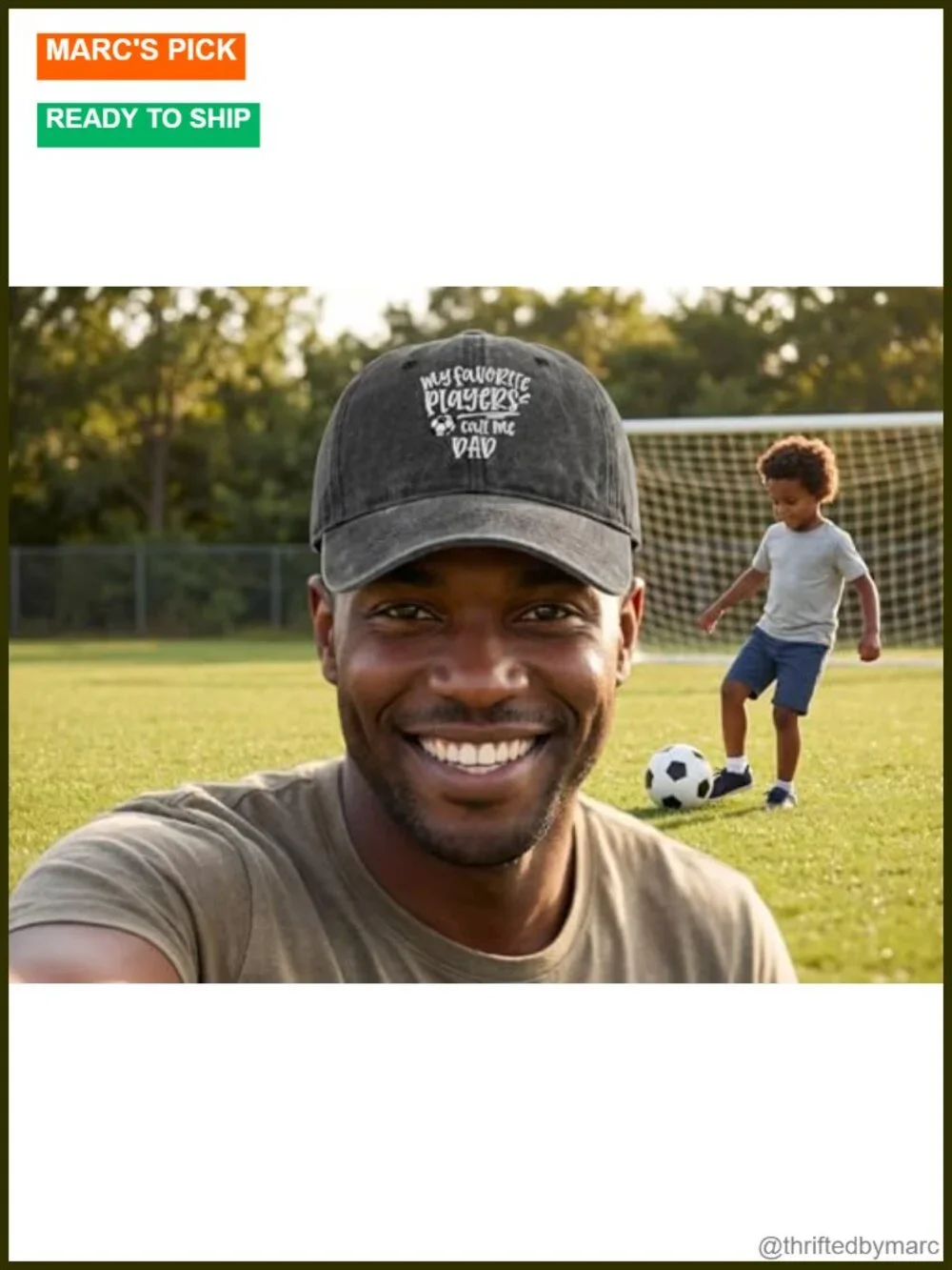 My Favorite Players Call Me Dad Embroidered Baseball Cap Adjustable Unisex